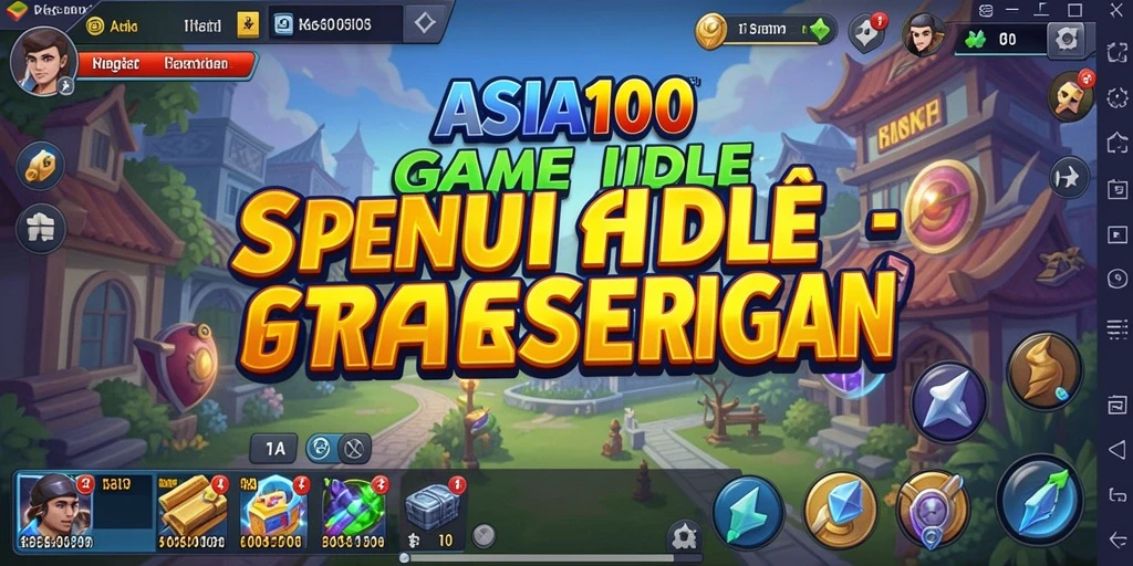 Screenshot gameplay ASIA100 menampilkan tantangan Idle yang menarik.