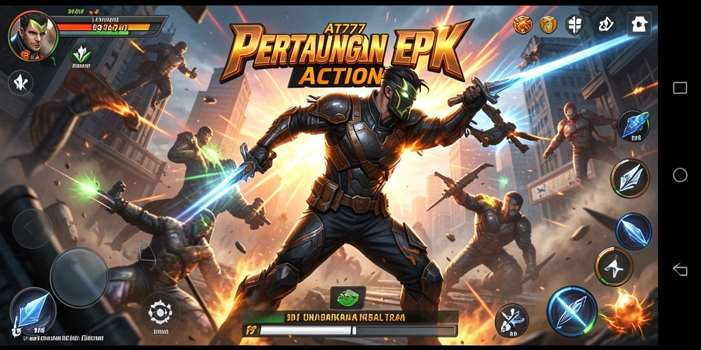Tampilan seru dari gameplay AT777 yang penuh aksi.