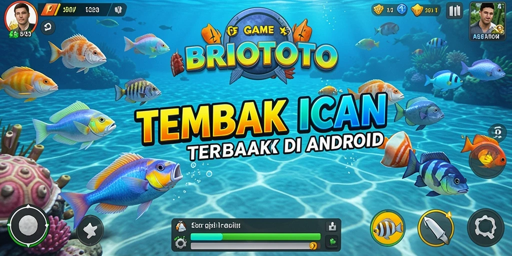Tampilan gameplay BRIOTOTO yang seru dan adiktif dalam mode tembak ikan.