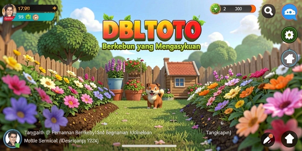 Tangkapan layar utama DBLTOTO menampilkan pengalaman berkebun yang seru dan interaktif.