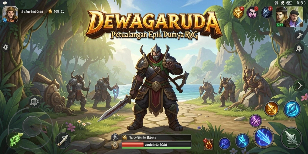 Menampilkan gameplay seru di dunia RPG DEWAGARUDA.