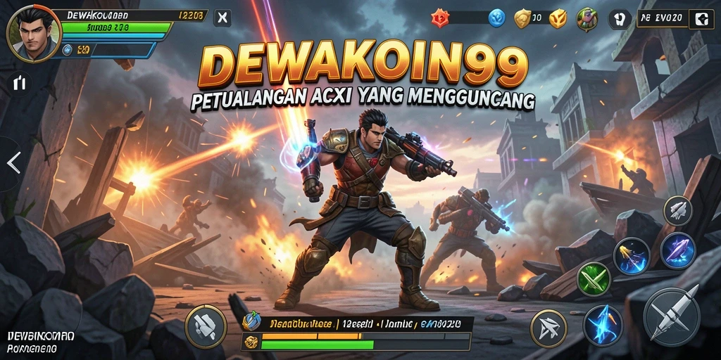 Tampilan aksi seru dalam DEWAKOIN99 saat melawan musuh.