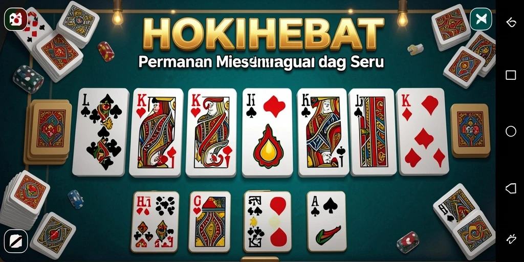 Tampilan gameplay HOKIHEBAT dengan aksi domino yang menarik.