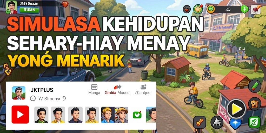 Menampilkan gameplay interaktif di dunia simulasi yang dinamis.