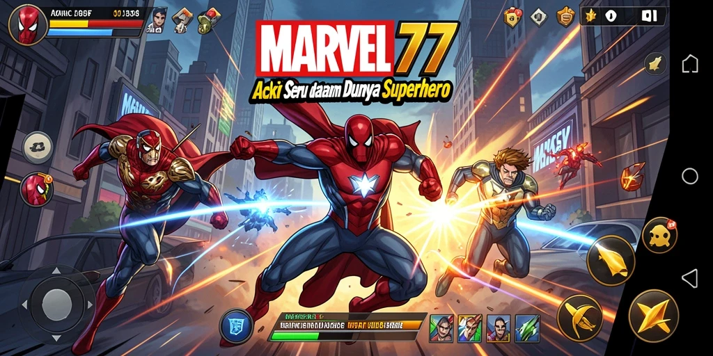 Gameplay seru MARVEL77 dengan aksi superhero yang menegangkan.