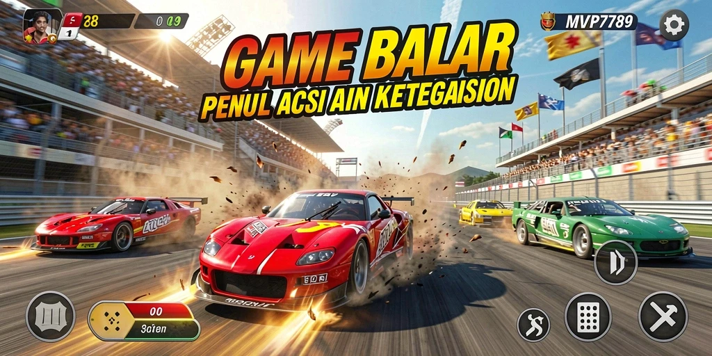Screenshot gameplay MVP789 yang menampilkan aksi balap seru.
