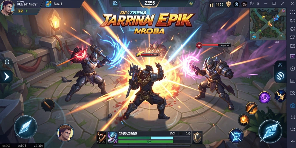 Gameplay MZ356 yang seru dan menegangkan di arena MOBA.