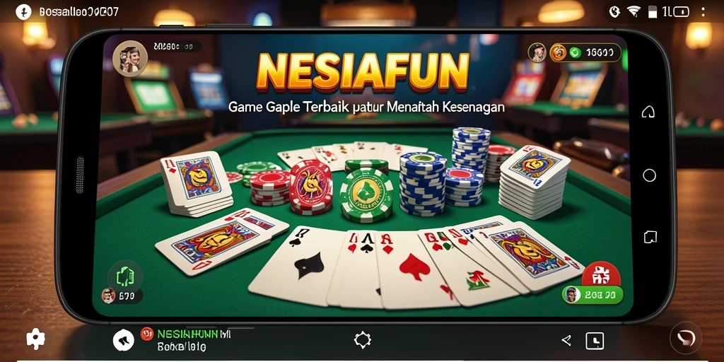 Screenshot NESIAFUN menunjukkan aksi seru permainan Gaple yang mengasyikkan.