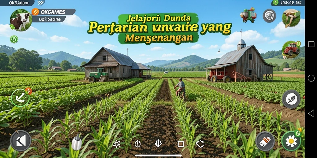 Gameplay menampilkan aktivitas pertanian yang seru dan interaktif.