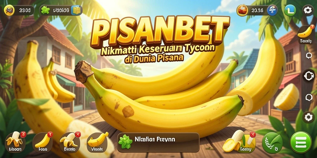 Gambaran gameplay seru PISANGBET dalam membangun kerajaan bisnis pisang.