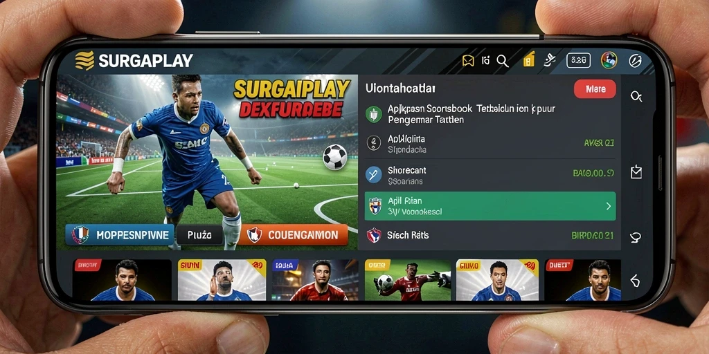 Tampilan menarik aplikasi SURGAPLAY saat melakukan taruhan olahraga.