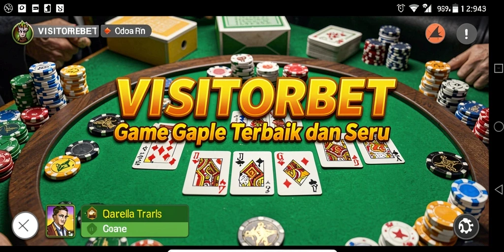 Tampilan gameplay Gaple yang seru di VISITORBET.