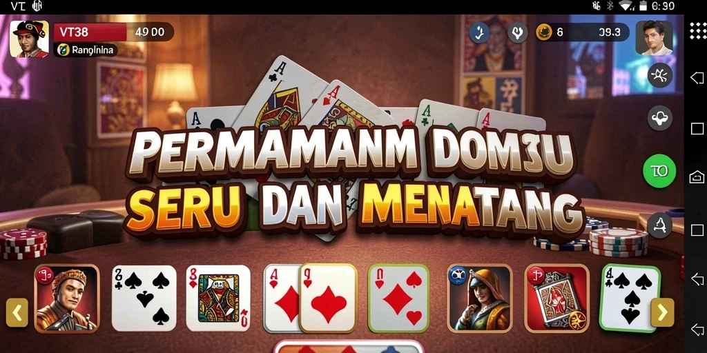 Tampilan seru dan menantang gameplay domino.