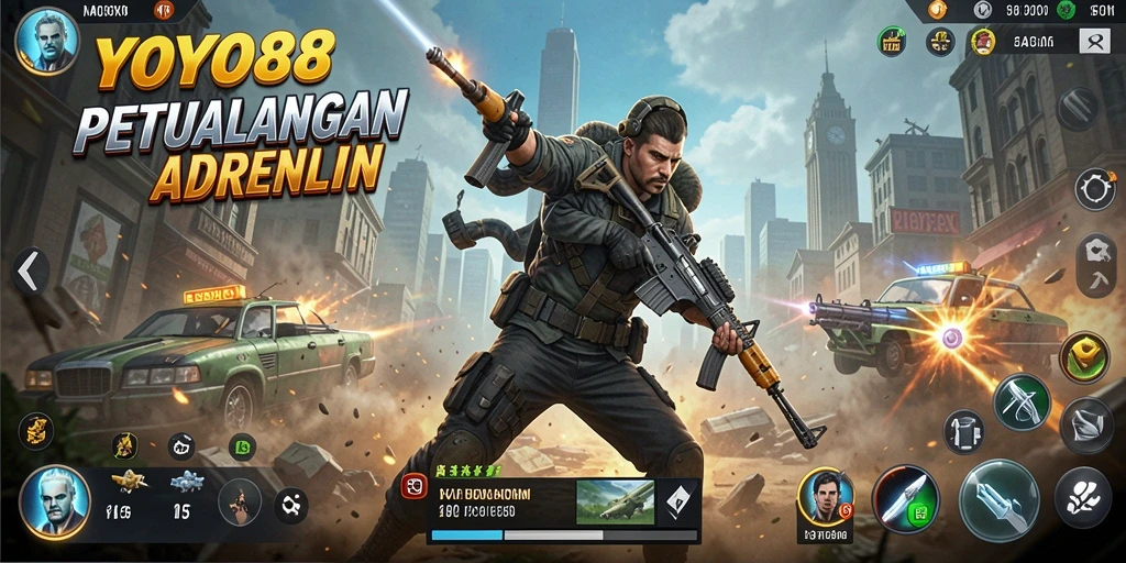 Tampilan aksi intens dalam gameplay YOYO88 yang menampilkan pertarungan seru.